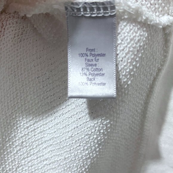 Jennifer Lopez Faux Fur Mixed Media Sweatshirt - Picture 11 of 12